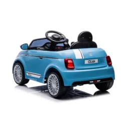 Auto elettrica Nuova Fiat 500 blu per bambini - Mazzeo Giocattoli