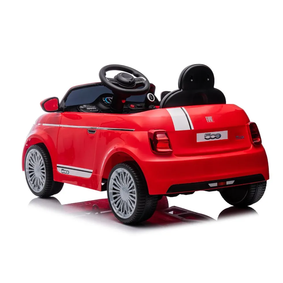 Auto elettrica Nuova Fiat 500 rossa per bambini - Mazzeo Giocattoli