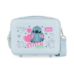 Beauty Case Disney Stitch Hearts Azzurro in ABS