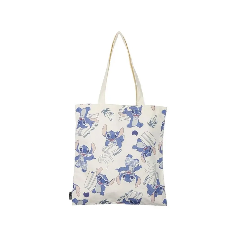 Borsa Spesa Stitch Blu in Poliestere 36x39 cm - Artesania Cerdà