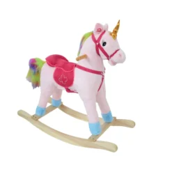 Cavallo a dondolo unicorno con sella per bambini - Mazzeo Giocattoli