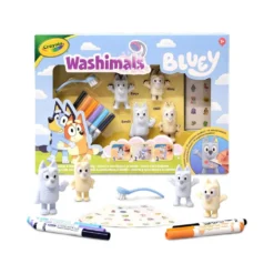 Crayola Washimals Bluey Set con 4 Cuccioli e Pennarelli