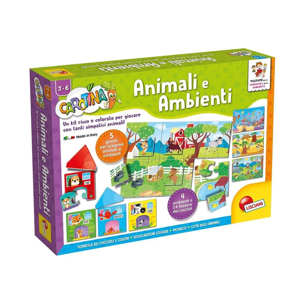 Gioco Carotina Maxi animali e ambienti - Lisciani