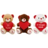Peluche orsacchiotto con cuore morbidì 25 cm - Mazzeo Giocattoli