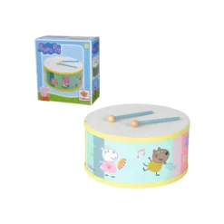 Tamburo in Legno Peppa Pig 25 cm con Bacchette Hasbro