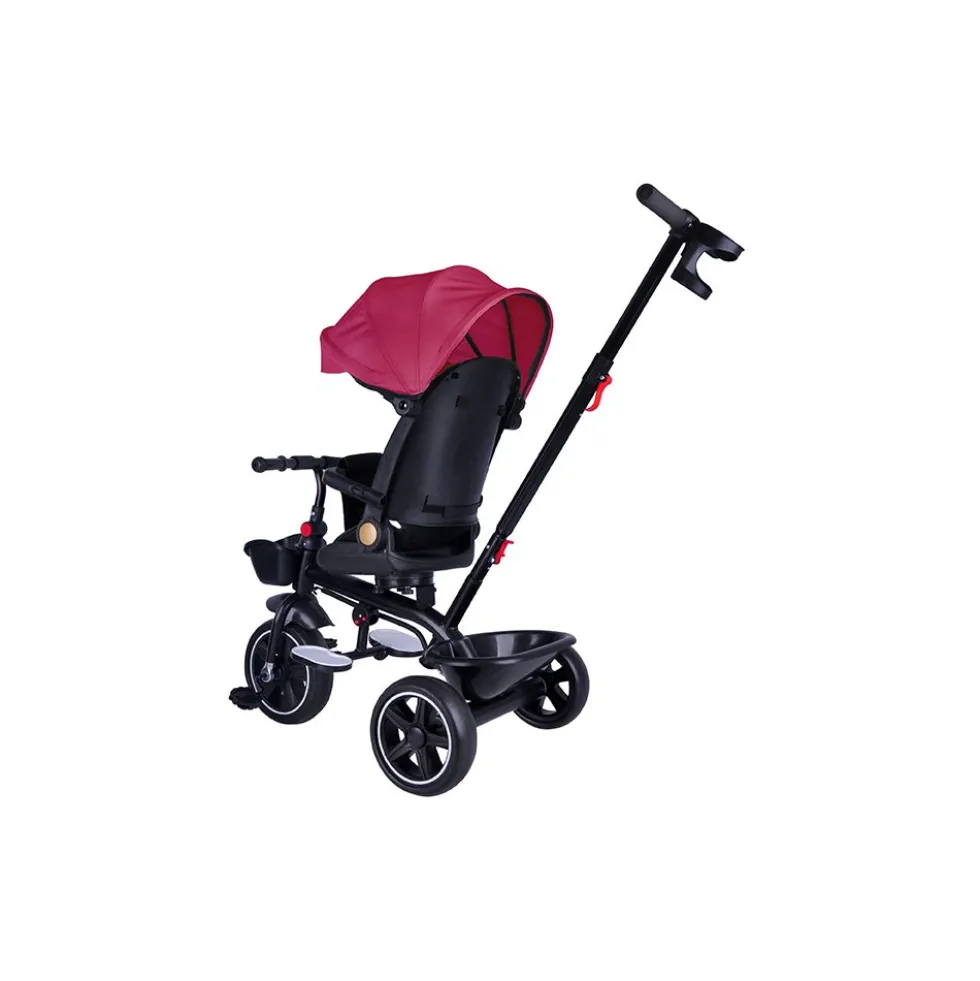 Triciclo fucsia con cappotta per bambino - Mazzeo Giocattoli