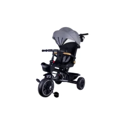 Triciclo grigio con cappotta per bambino - Mazzeo Giocattoli