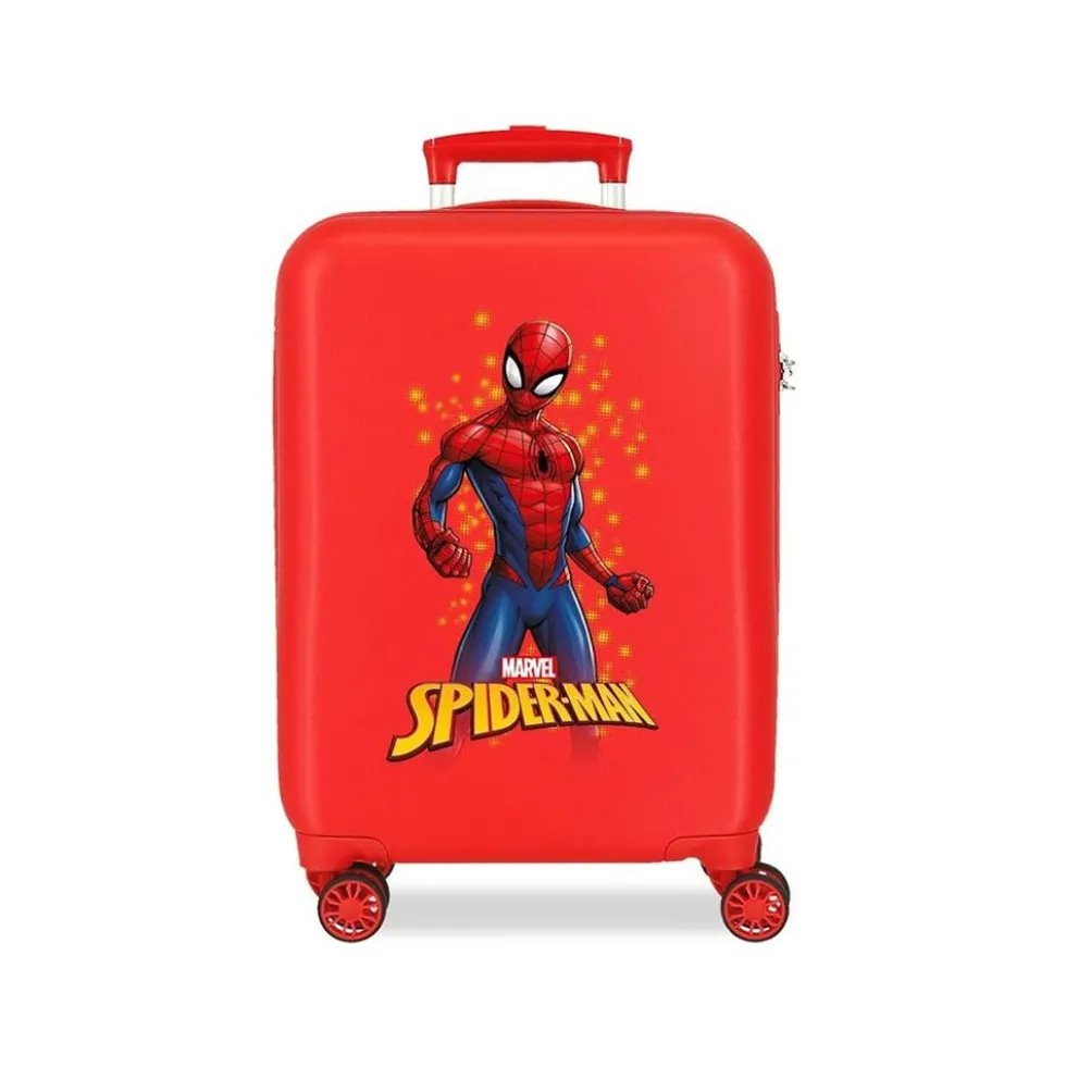 Valigia Cabina Spiderman Rossa 50 cm ABS 33L 4 Ruote